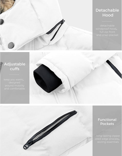 Load image into Gallery viewer, Men'S Puffer Jacket Cotton Coat with Removable Hood Black Small
