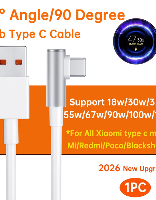 Load image into Gallery viewer, Original Usb Type C Cable 120W 100W 90W 67W Turbo Fast Charger Mi 17 15 14 13 12 T Pro 11 Ultra Poco F8 X8 X7 Redmi Note
